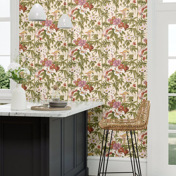 Bamboo & Birds-Wallpaper-Sanderson-Selected Wallpapers