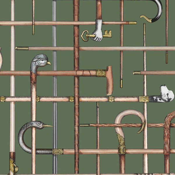 Bastoni-behang-Cole & Son-Groen-Rol-114/14027-Selected Wallpapers