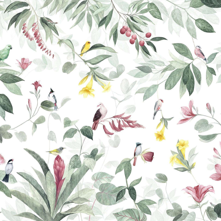 Birds Island-Behang-Tapete-Les Dominotiers-Non Woven 70 cm-M2-DOM618-Selected Wallpapers