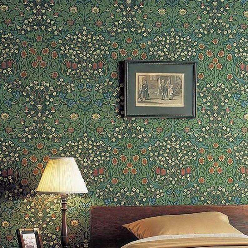 Blackthorn-behang-Tapete-Morris & Co-Selected Wallpapers