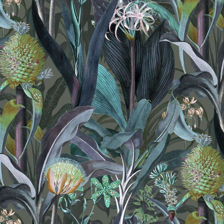 Blooming Pineapple-behang-Tapete-Arte-Peacock-Meter (M1)-97600-Selected Wallpapers
