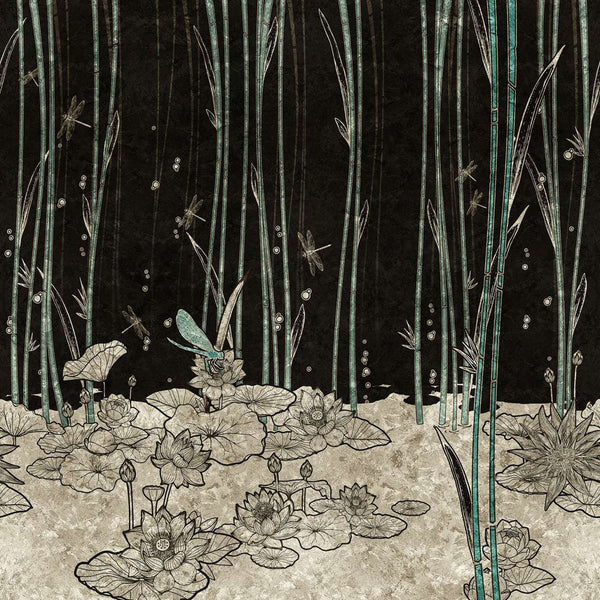Bluemoon-behang-Inkiostro Bianco-2-Gold Leaf-INKROJY1802-Selected Wallpapers