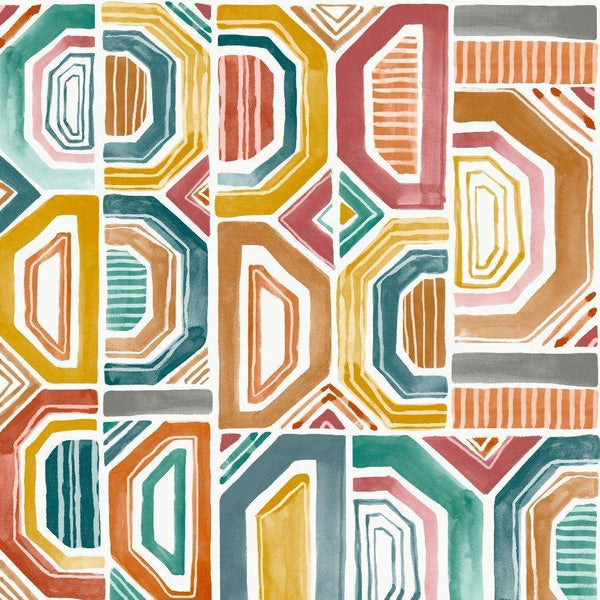 Bogolan-behang-Casamance-Multicolore-Rol-75194090-Selected Wallpapers