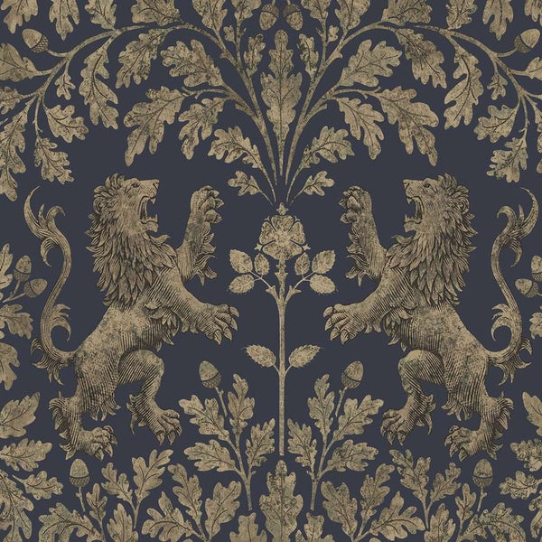 Boscobel Oak-behang-Cole & Son-Metallic Gilver-Rol-116/10039-Selected Wallpapers