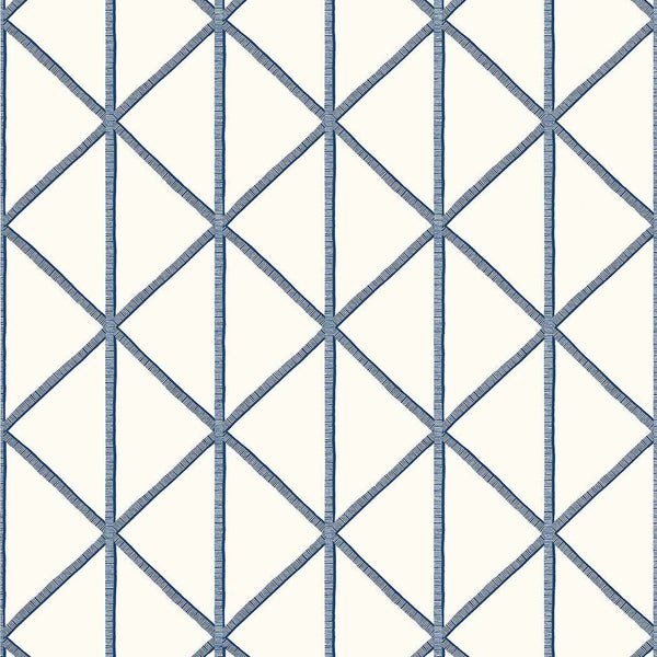 Box Kite-Behang-Thibaut-Navy-Rol-T10139-Selected Wallpapers