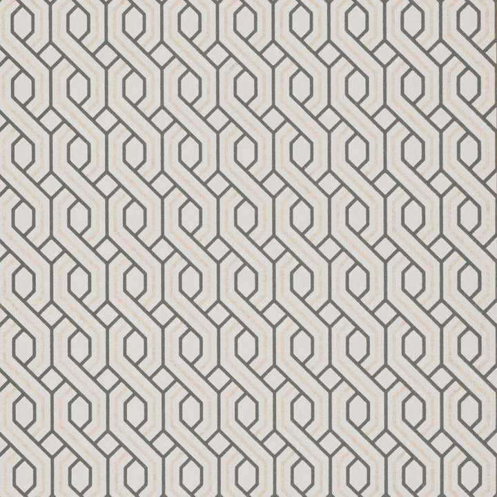 Boxwood Trellis-behang-Tapete-GP&J Baker-Charcoal/Bronze-Rol-BW45082.4-Selected Wallpapers