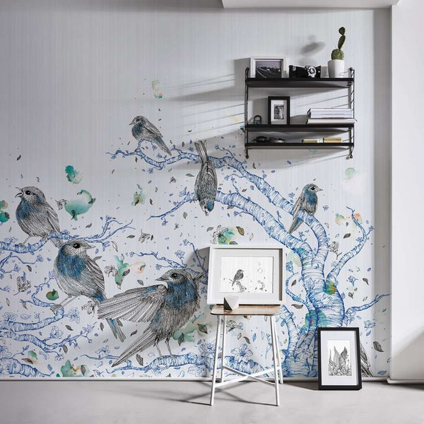 Branches-behang-Inkiostro Bianco-Selected Wallpapers