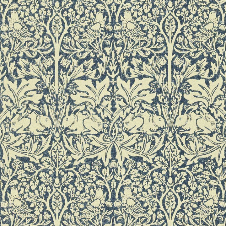 Brer Rabbit-behang-Tapete-Morris & Co-Indigo/Vellum-Rol-210411-Selected Wallpapers