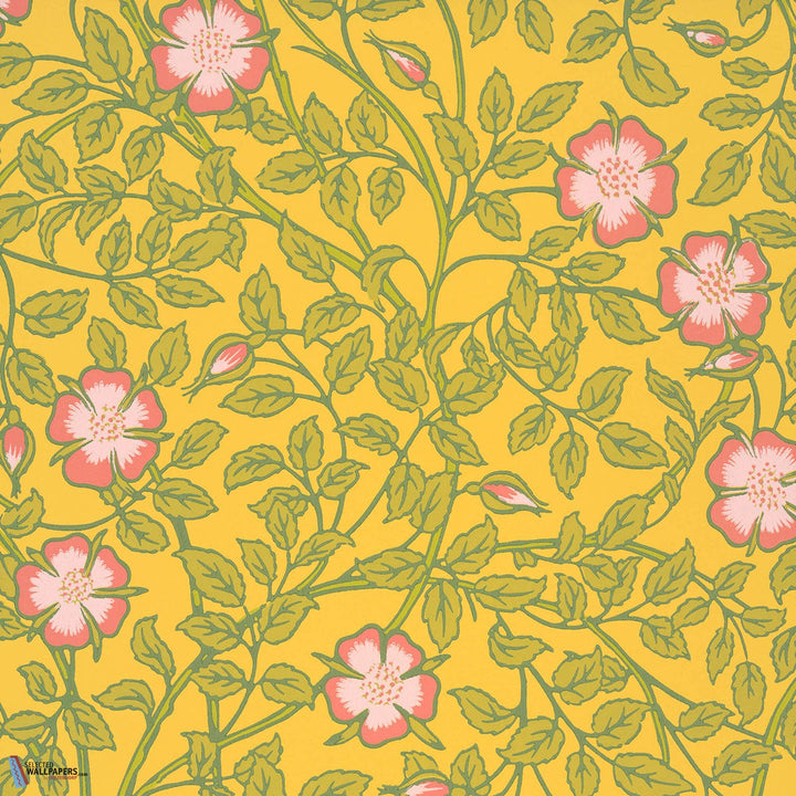 Briar Rose-behang-Tapete-Little Greene-Indian Yellow-Rol-0263BRINDIA-Selected Wallpapers