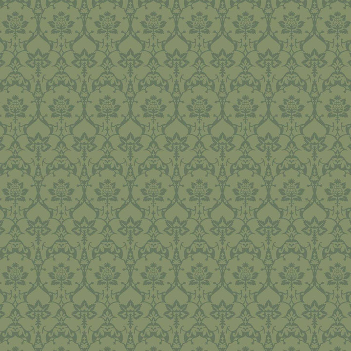 Brocade-Behang-Tapete-Farrow & Ball-Green Smoke-Rol-BP3207-Selected Wallpapers