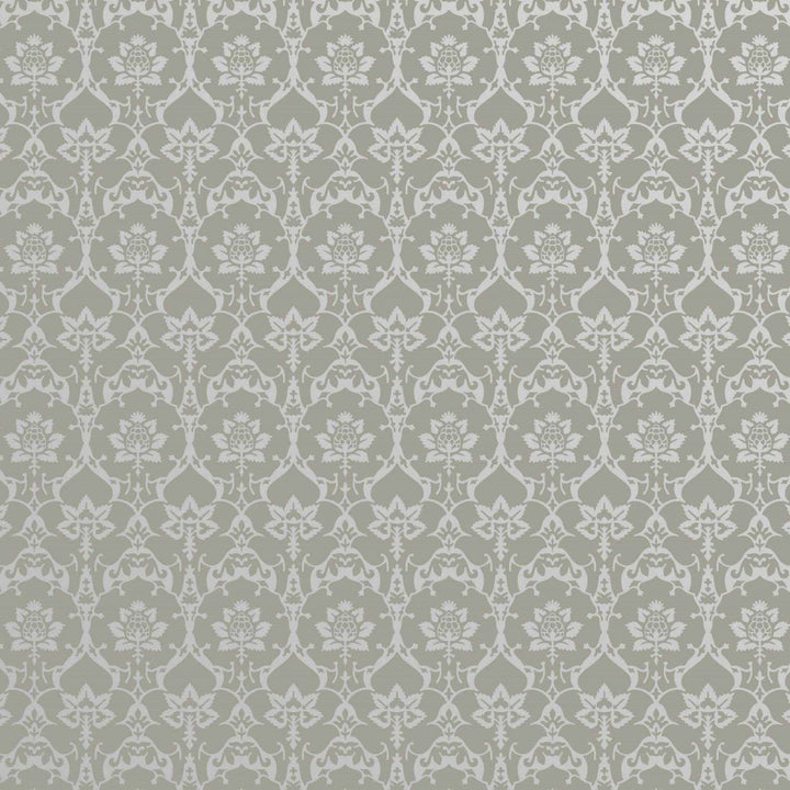 Brocade-Behang-Tapete-Farrow & Ball-Bespoke Silver-Rol-BP3208-Selected Wallpapers