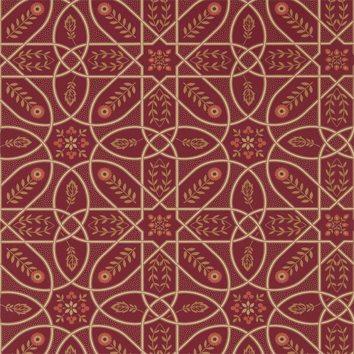 Brophy Trellis-behang-Tapete-Morris & Co-Russet Gold-Rol-216701-Selected Wallpapers