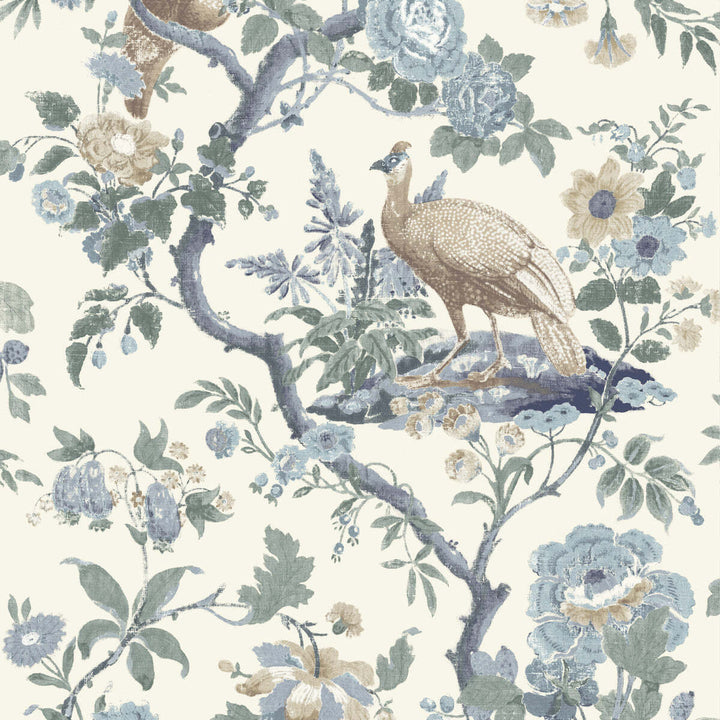 Broughton Rose-Behang-Tapete-GP&J Baker-Blue-Rol-BW45096.1-Selected Wallpapers