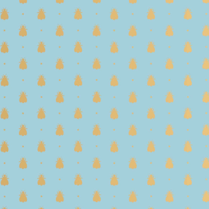 Bumble Bee-Behang-Tapete-Farrow & Ball-Blue-Rol-BP555-Selected Wallpapers