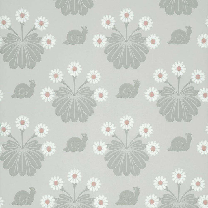 Burges Snail-Behang-Tapete-Little Greene-Silver-Rol-0260BUSILVE-Selected Wallpapers