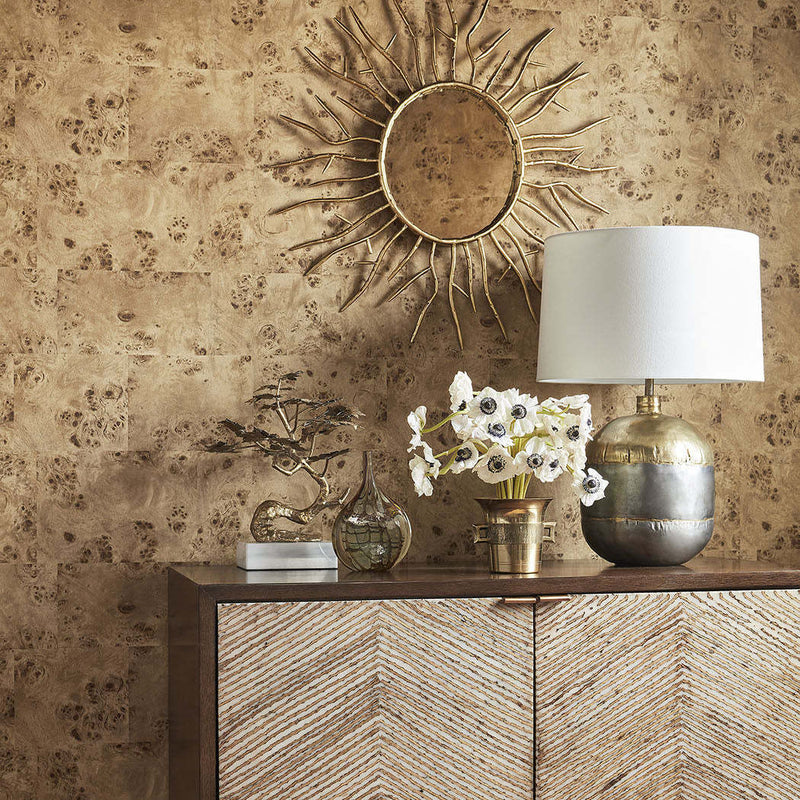 Burlwood Block behang van Thibaut