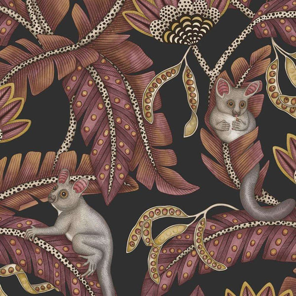 Bush Baby-Wallpaper-Cole & Son-Charcoal-Roll-119/7033-Selected Wallpapers