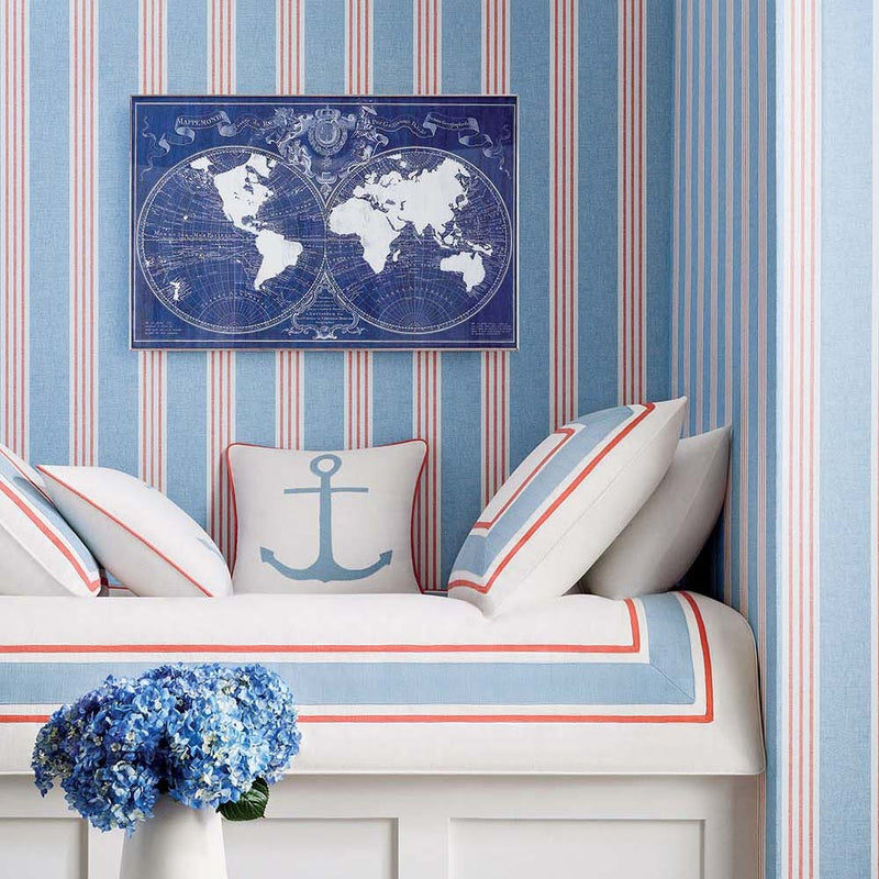 Canvas Stripe behang van Thibaut
