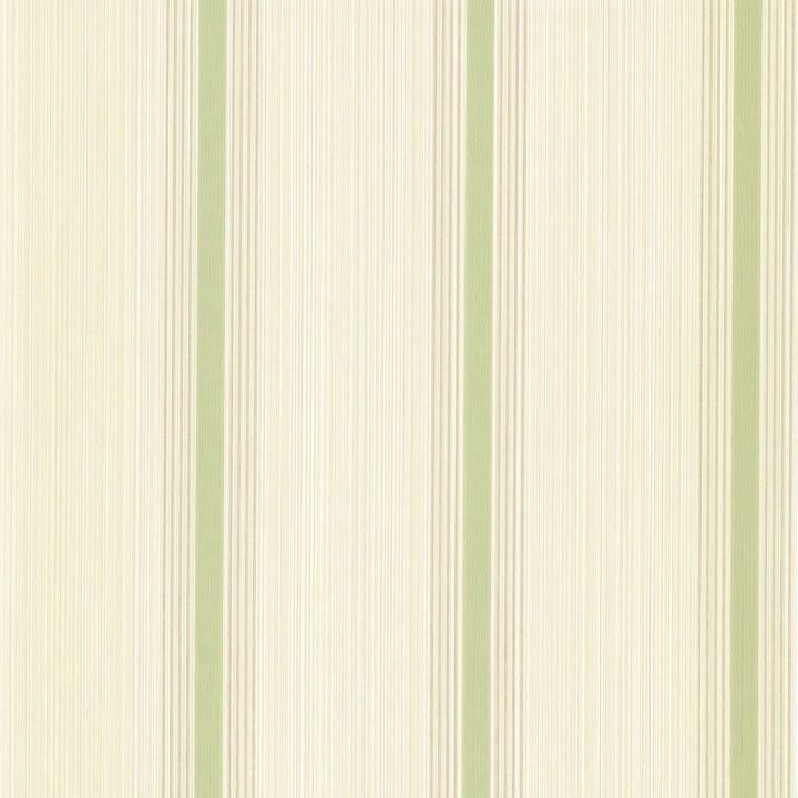 Cavendish Stripe-behang-Tapete-Little Greene-Brush Green-Rol-0286CVBRGRE-Selected Wallpapers