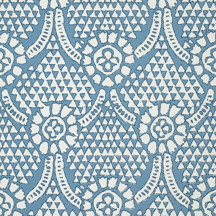 Chamomile-Behang-Tapete-Thibaut-Blue and White-Rol-T14314-Selected Wallpapers