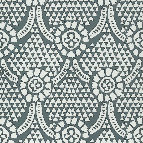 Chamomile-Wallpaper-Thibaut-Grey-Roll-T14317-Selected Wallpapers