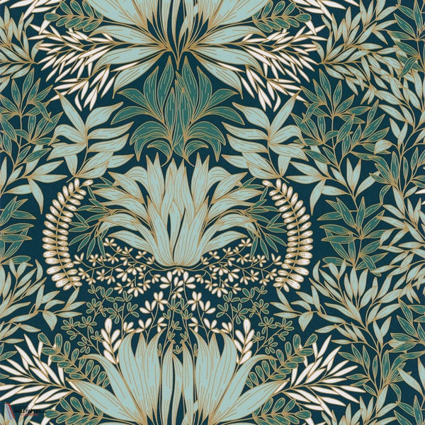 Chardon-Wallpaper-Casamance-Petrole-Roll-75733568-Selected Wallpapers