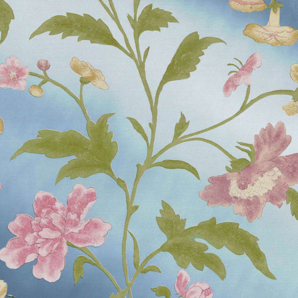 China Rose-behang-Little Greene-Blue Lustre-Rol-0247CHBLUEL-Selected Wallpapers