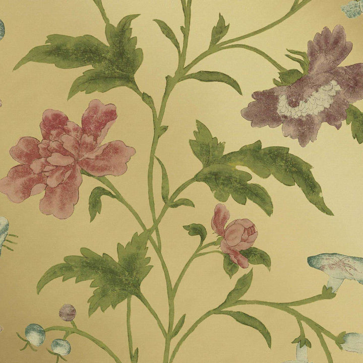 China Rose-behang-Tapete-Little Greene-Emerald Lustre-Rol-0247CHEMERA-Selected Wallpapers