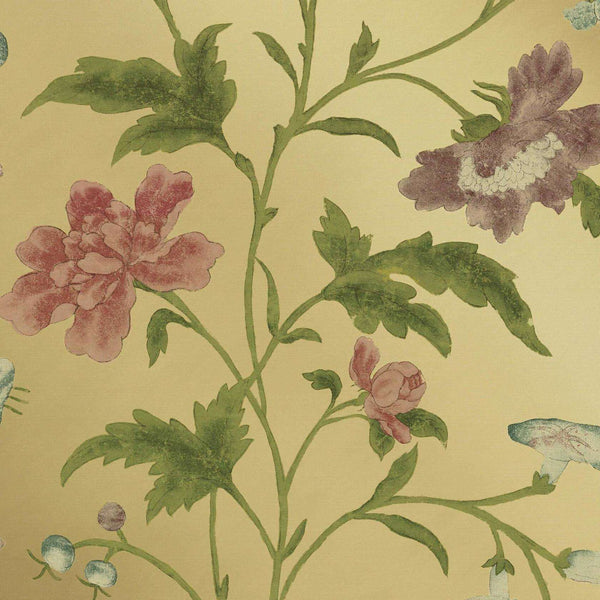 China Rose-behang-Little Greene-Emerald Lustre-Rol-0247CHEMERA-Selected Wallpapers