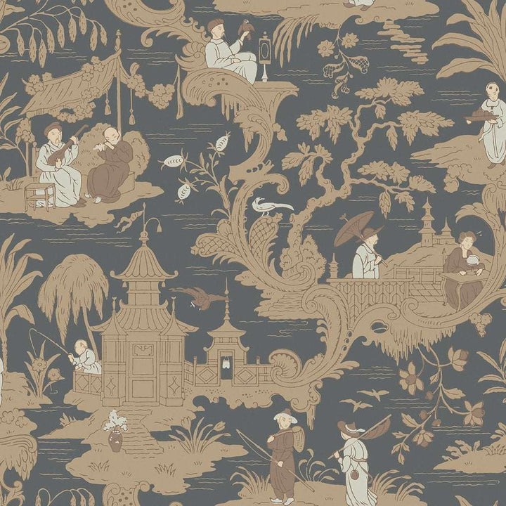 Chinese Toile-Behang-Tapete-Cole & Son-Spice-Rol-100/8040-Selected Wallpapers