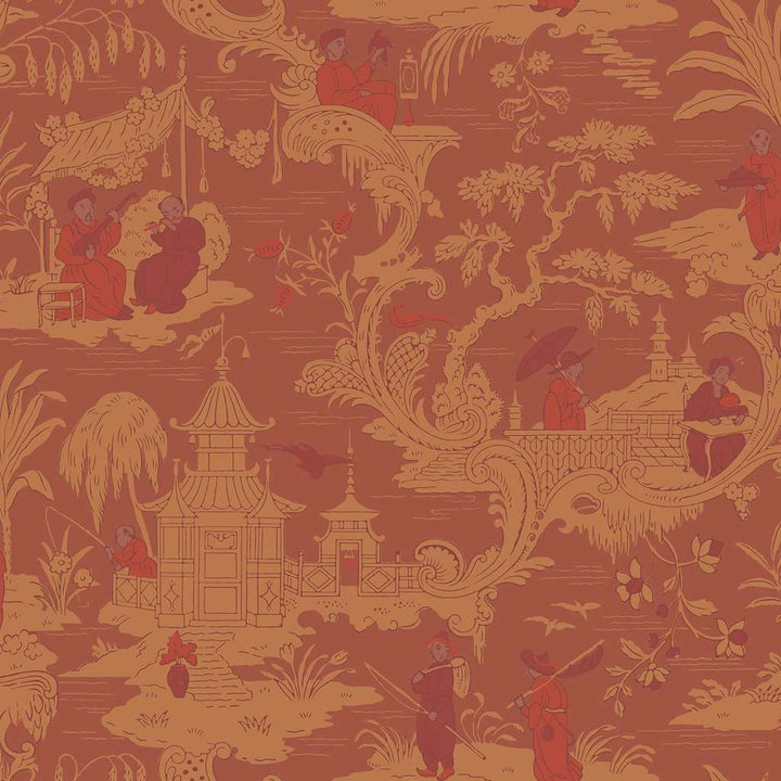 Chinese Toile-Behang-Tapete-Cole & Son-Red-Rol-100/8041-Selected Wallpapers