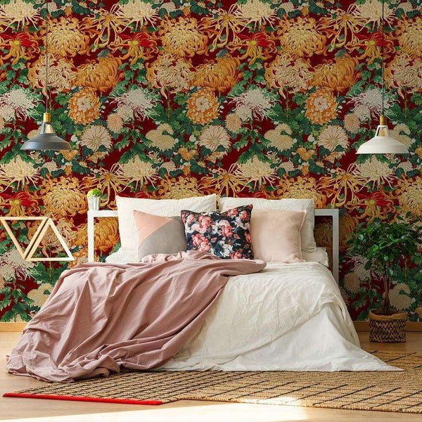 Chrysantemums-behang-Tapete-Mind the Gap-Selected Wallpapers