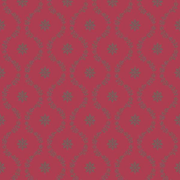 Clandon-behang-Cole & Son-Pewter on Red-Rol-88/3015-Selected Wallpapers