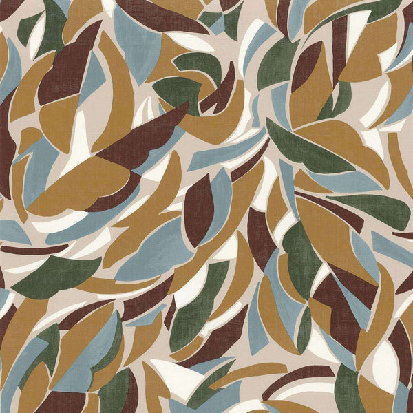 Collage-Wallpaper-Casamance-Grege/Moutarde-Roll-75553874-Selected Wallpapers