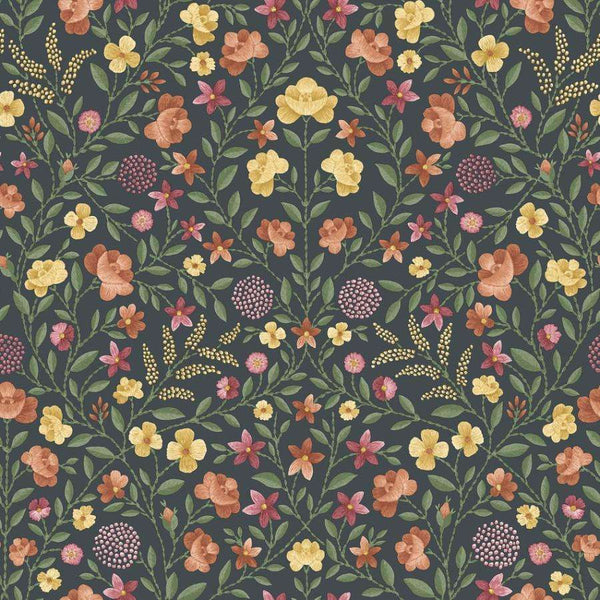 Court Embroidery-behang-Cole & Son-Marigold, Tangerine & Red-Rol-118/13031-Selected Wallpapers