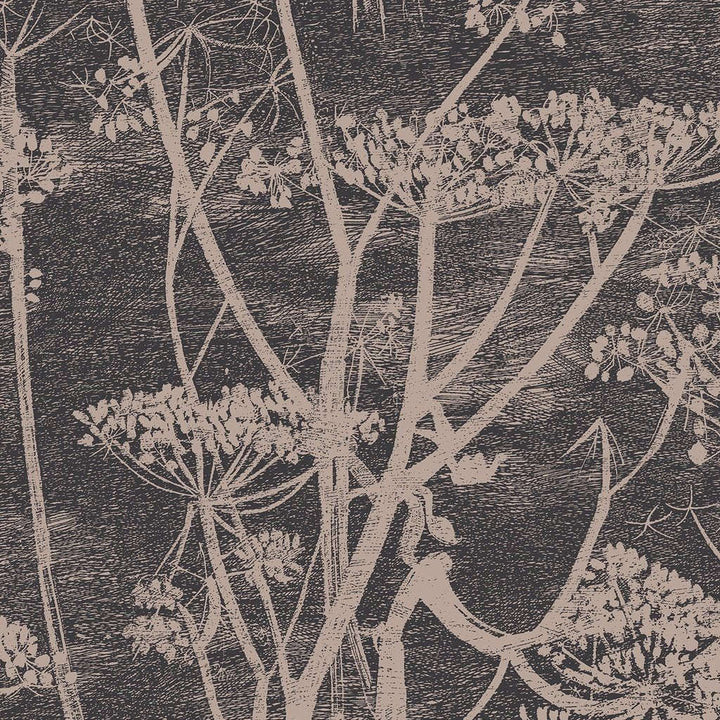 Cow Parsley-behang-Tapete-Cole & Son-Linen & Charcoal-Rol-66/7048-Selected Wallpapers