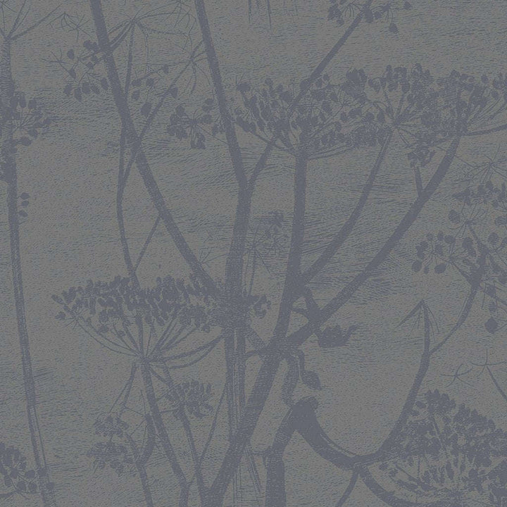 Cow Parsley-behang-Tapete-Cole & Son-Charcoal & Metallic GIlver-Rol-95/9050-Selected Wallpapers