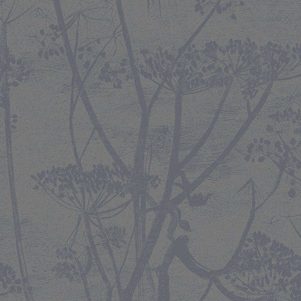 Cow Parsley-behang-Cole & Son-Charcoal & Metallic GIlver-Rol-95/9050-Selected Wallpapers