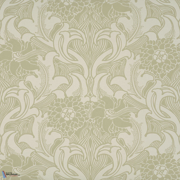 Dahlia Scroll-Tapete-Little Greene-Mirror-Rolle-0263DAMIRRO-Selected Wallpapers