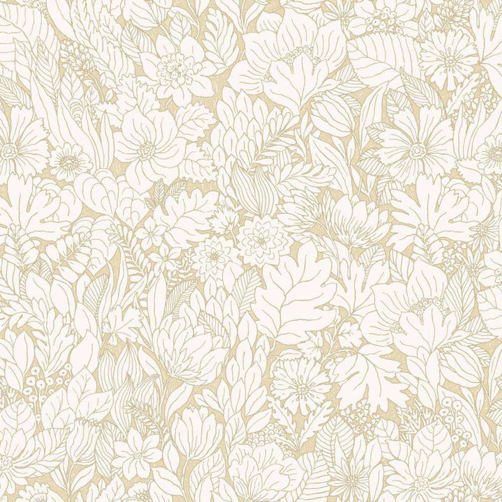 Dahlia-behang-Tapete-Casamance-Vanille/Or-Rol-75111732-Selected Wallpapers
