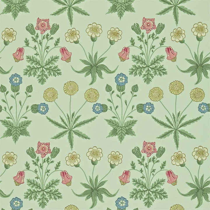 Daisy-behang-Tapete-Morris & Co-Pale Green/Rose-Rol-212559-Selected Wallpapers