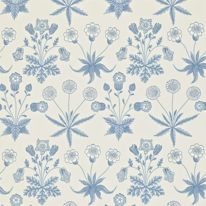 Daisy-behang-Tapete-Morris & Co-Blue/Ivory-Rol-212561-Selected Wallpapers