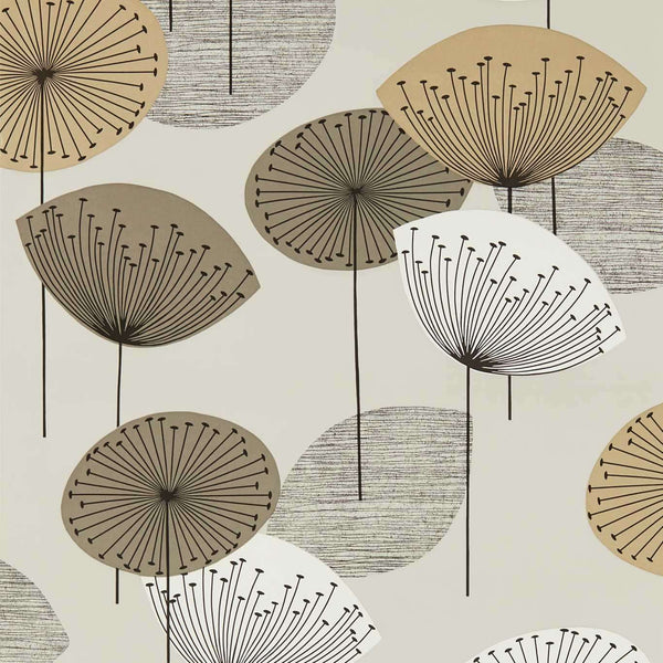 Dandelion Clocks-behang-Sanderson-Metallic/Smoke-Rol-217031-Selected Wallpapers