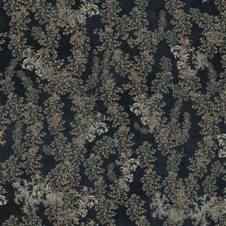 Dark Leaves-behang-Tapete-Mind the Gap-Black-300 cm (standaard)-WP20458-Selected Wallpapers