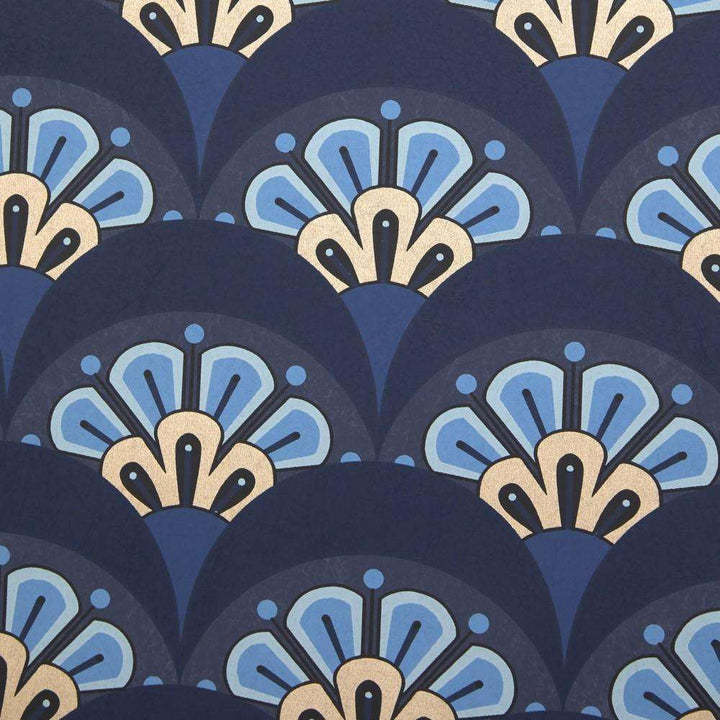 Deco Scallop-Behang-Tapete-Liberty-Lapis-Rol-07241001C-Selected Wallpapers
