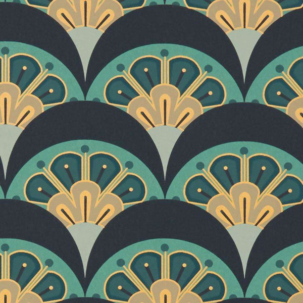 Deco Scallop-Behang-Liberty-Jade-Rol-07241001I-Selected Wallpapers