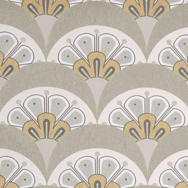 Deco Scallop-Behang-Liberty-Pewter White-Rol-07241001K-Selected Wallpapers