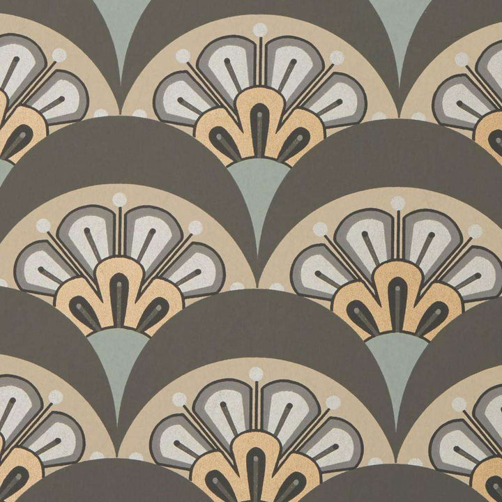 Deco Scallop-Behang-Tapete-Liberty-Pewter-Rol-07241001N-Selected Wallpapers