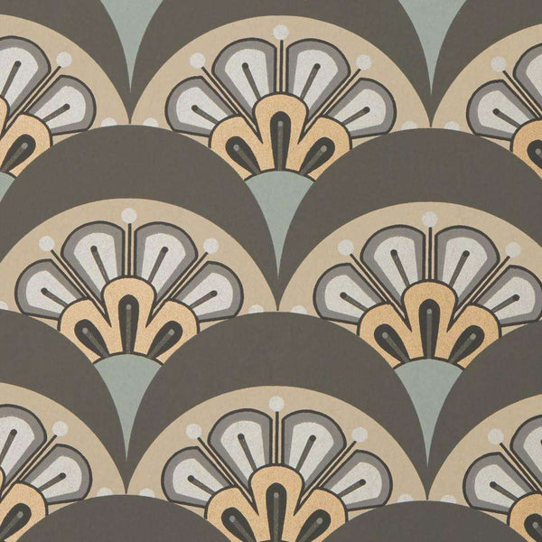 Deco Scallop-Behang-Liberty-Pewter-Rol-07241001N-Selected Wallpapers