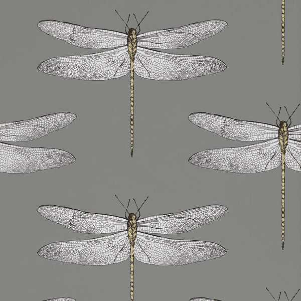 Demoiselle-wallpaper-Harlequin-Graphite/Almond-Roll-111242-Selected Wallpapers